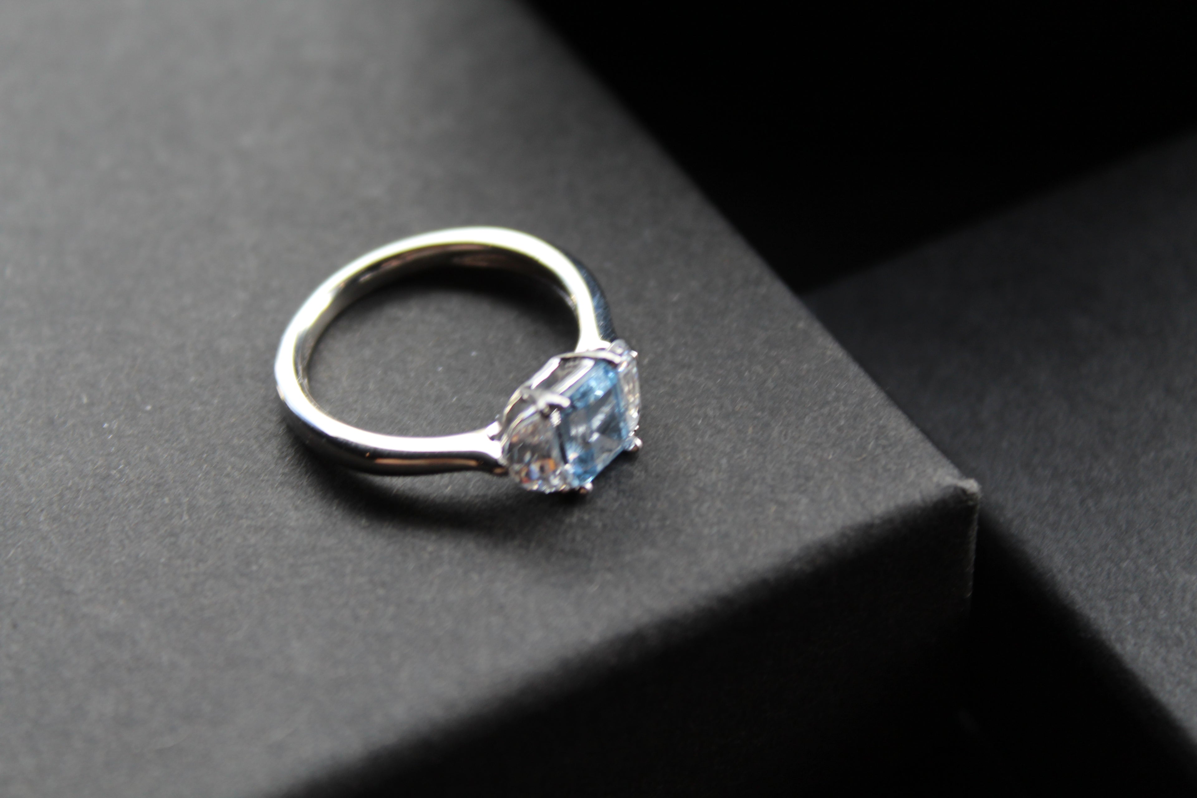 Aqua Cubic Zirconia Georgia Ring