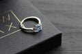 Aqua Cubic Zirconia Georgia Ring