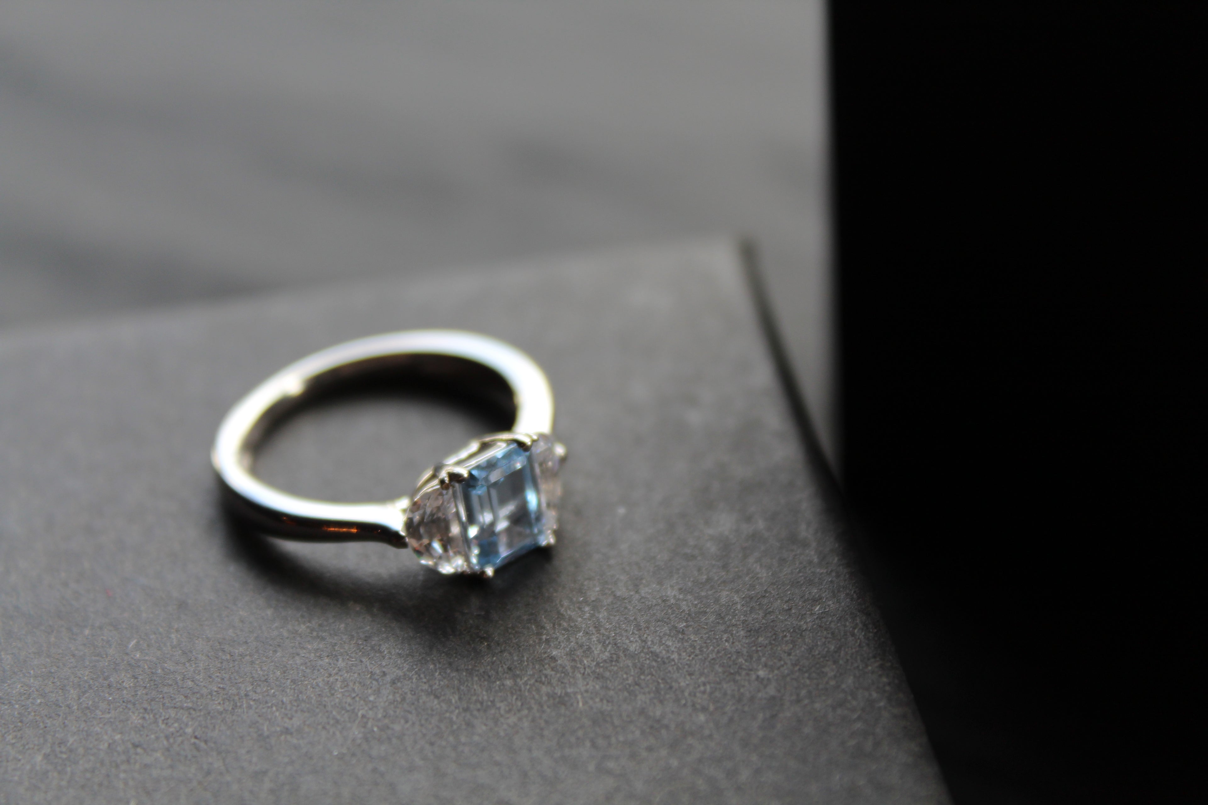 Aqua Cubic Zirconia Georgia Ring