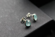 Load image into Gallery viewer, Aqua Paraiba Princess Studs
