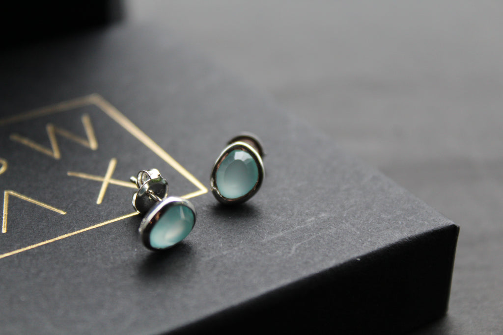 Aqua Paraiba Princess Studs