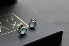 Load image into Gallery viewer, Aqua Paraiba Princess Studs
