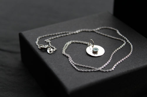 Aquamarine Stone Set Necklace