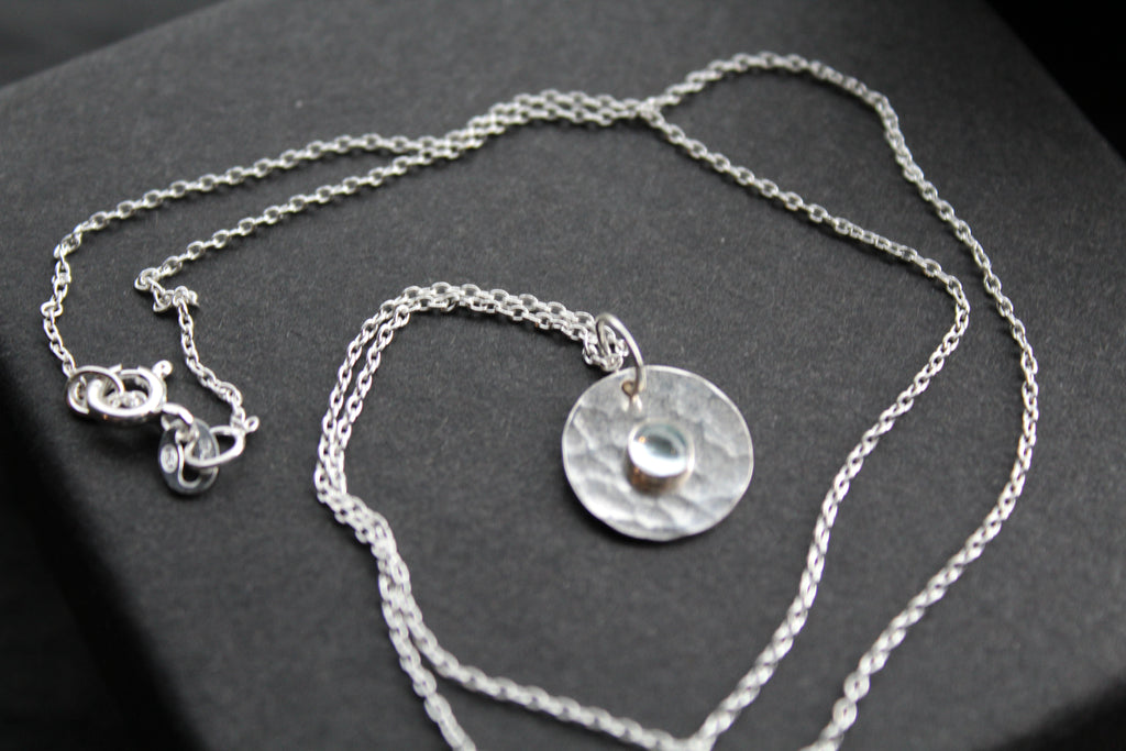 Aquamarine Stone Set Necklace