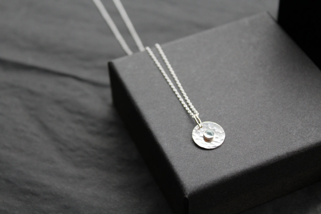 Aquamarine Stone Set Necklace