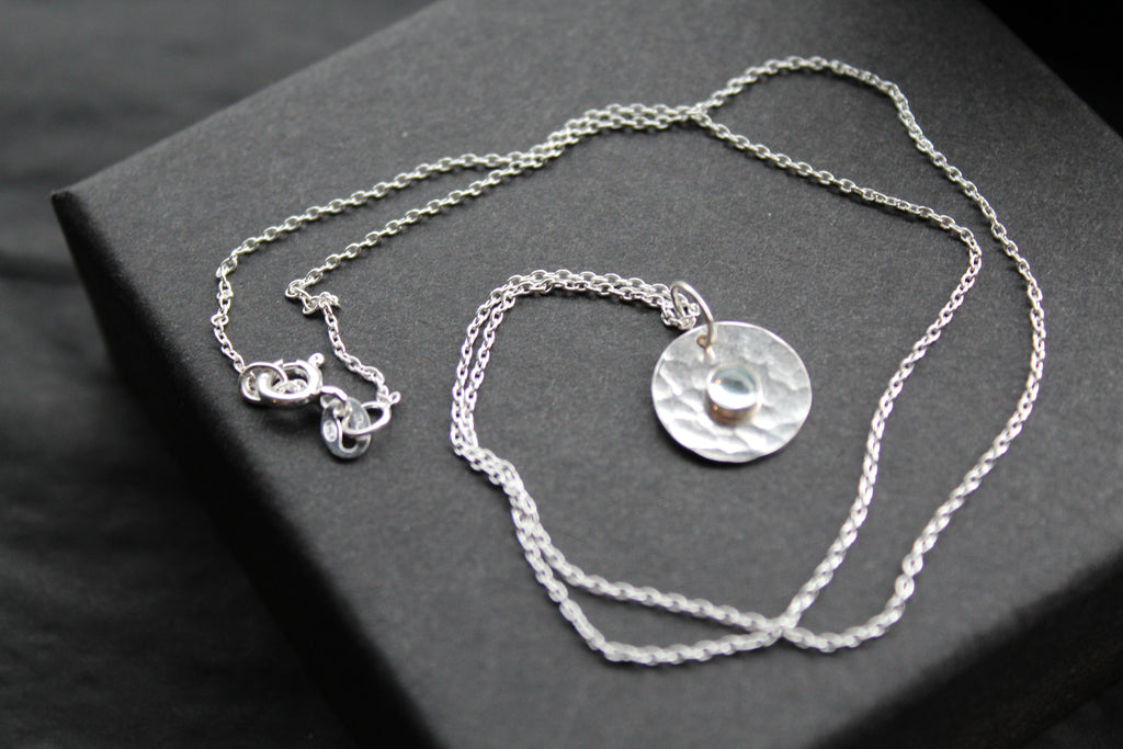 Aquamarine Stone Set Necklace