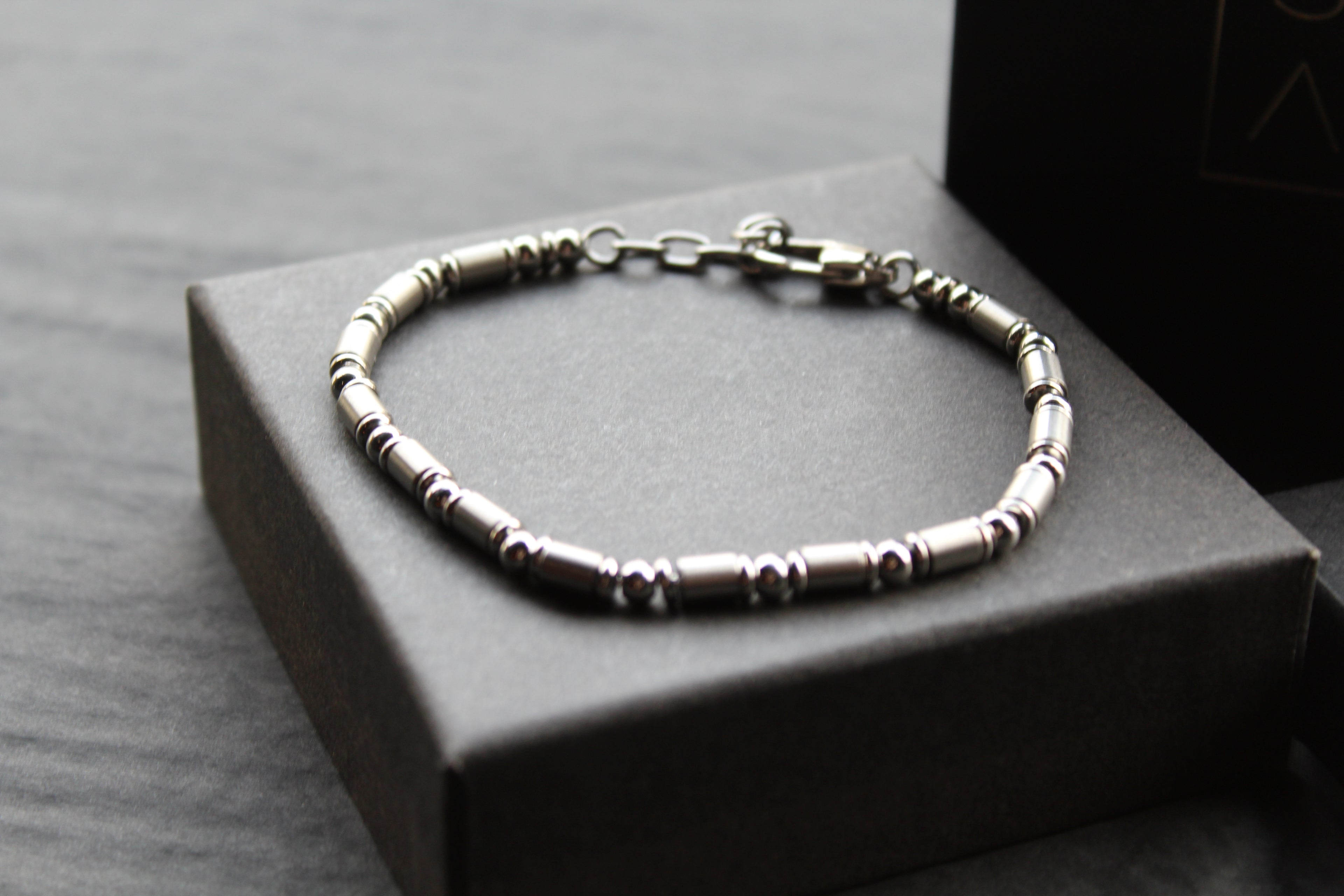 Ball & Barrel Stainless Steel Bracelet