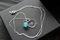 Barmouth /Abermaw Aqua Charm Necklace