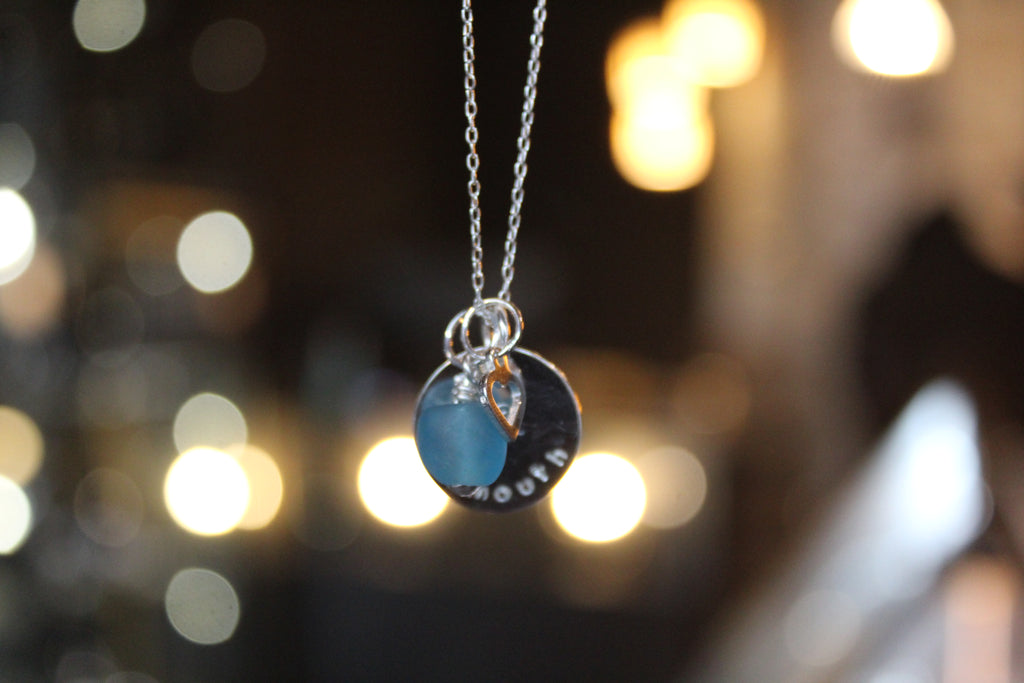 Barmouth /Abermaw Aqua Charm Necklace