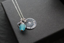 Load image into Gallery viewer, Barmouth /Abermaw Aqua Charm Necklace
