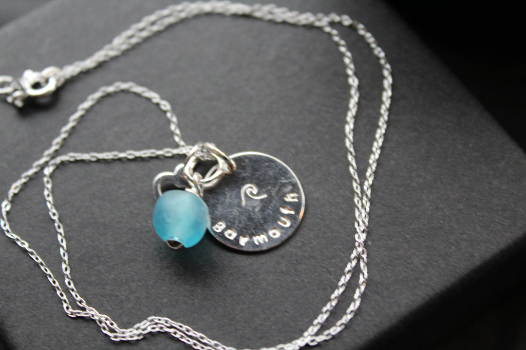 Barmouth /Abermaw Aqua Charm Necklace