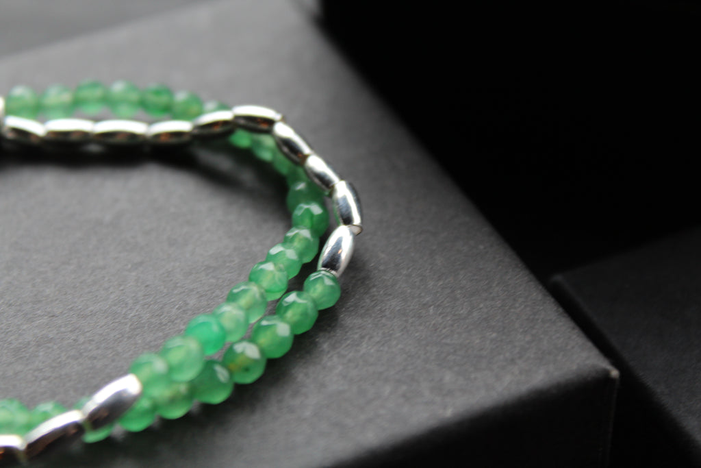 Beaded Double Bracelet with Quartz