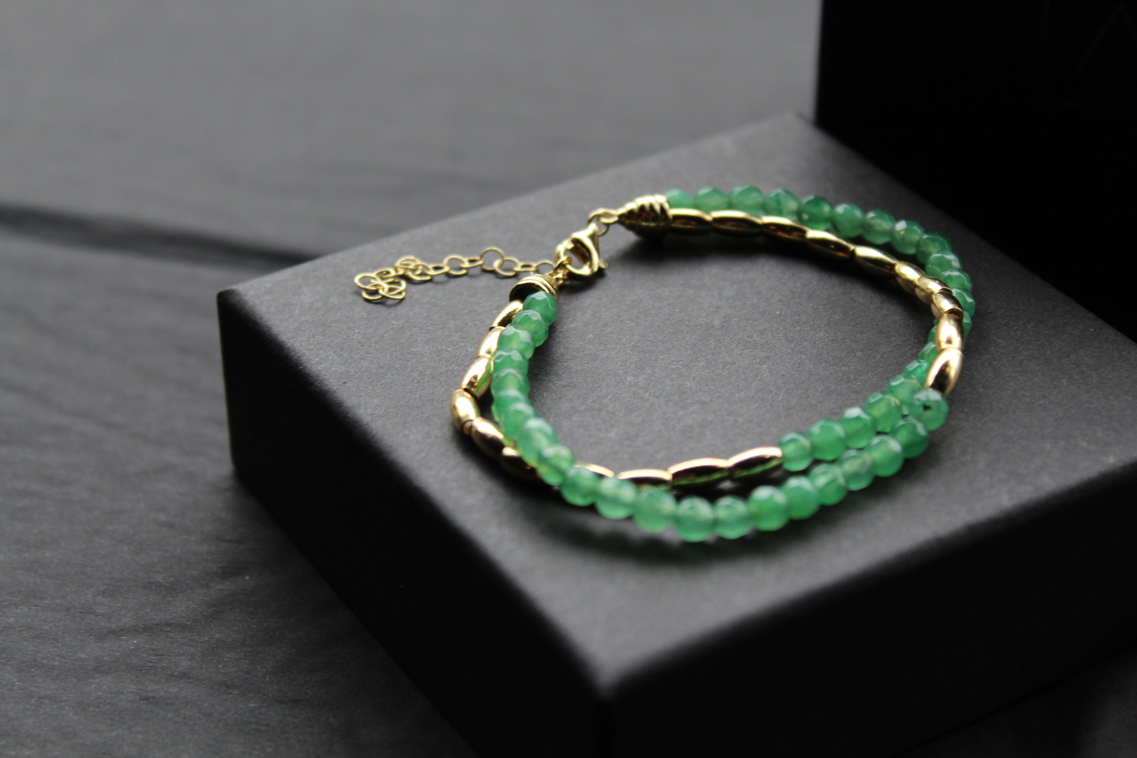 Beaded Double Bracelet with Quartz