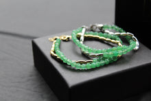 Load image into Gallery viewer, Beaded Double Bracelet with Quartz
