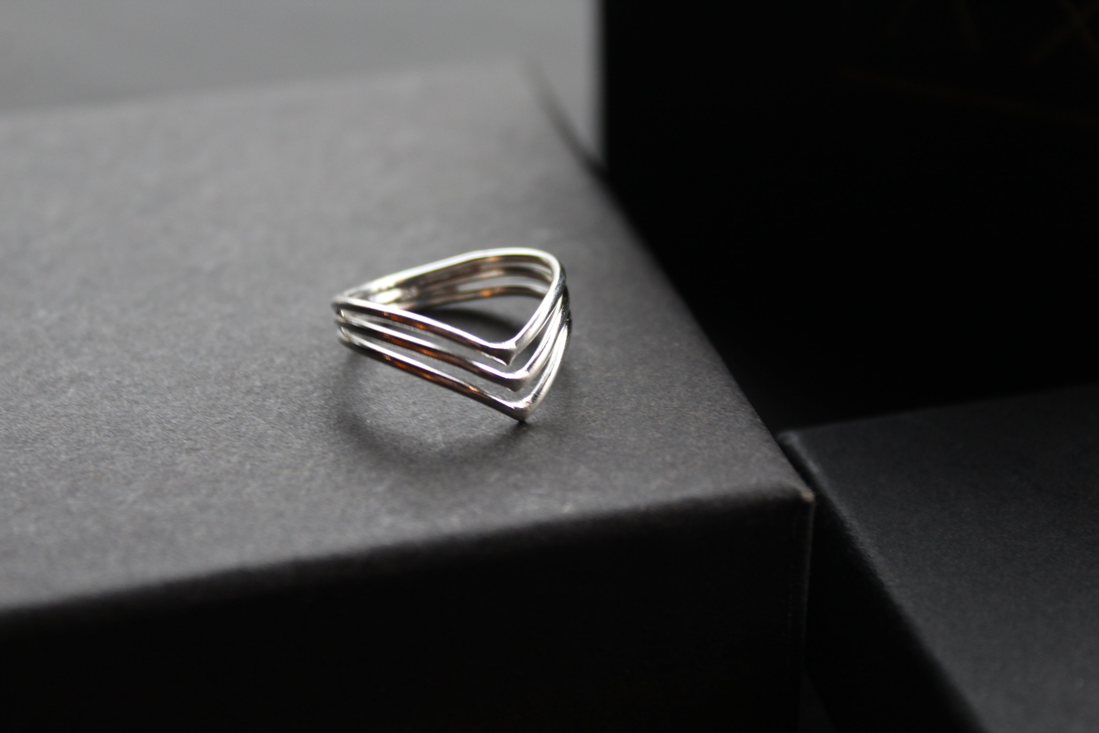 Beautiful Triple Chevron Ring