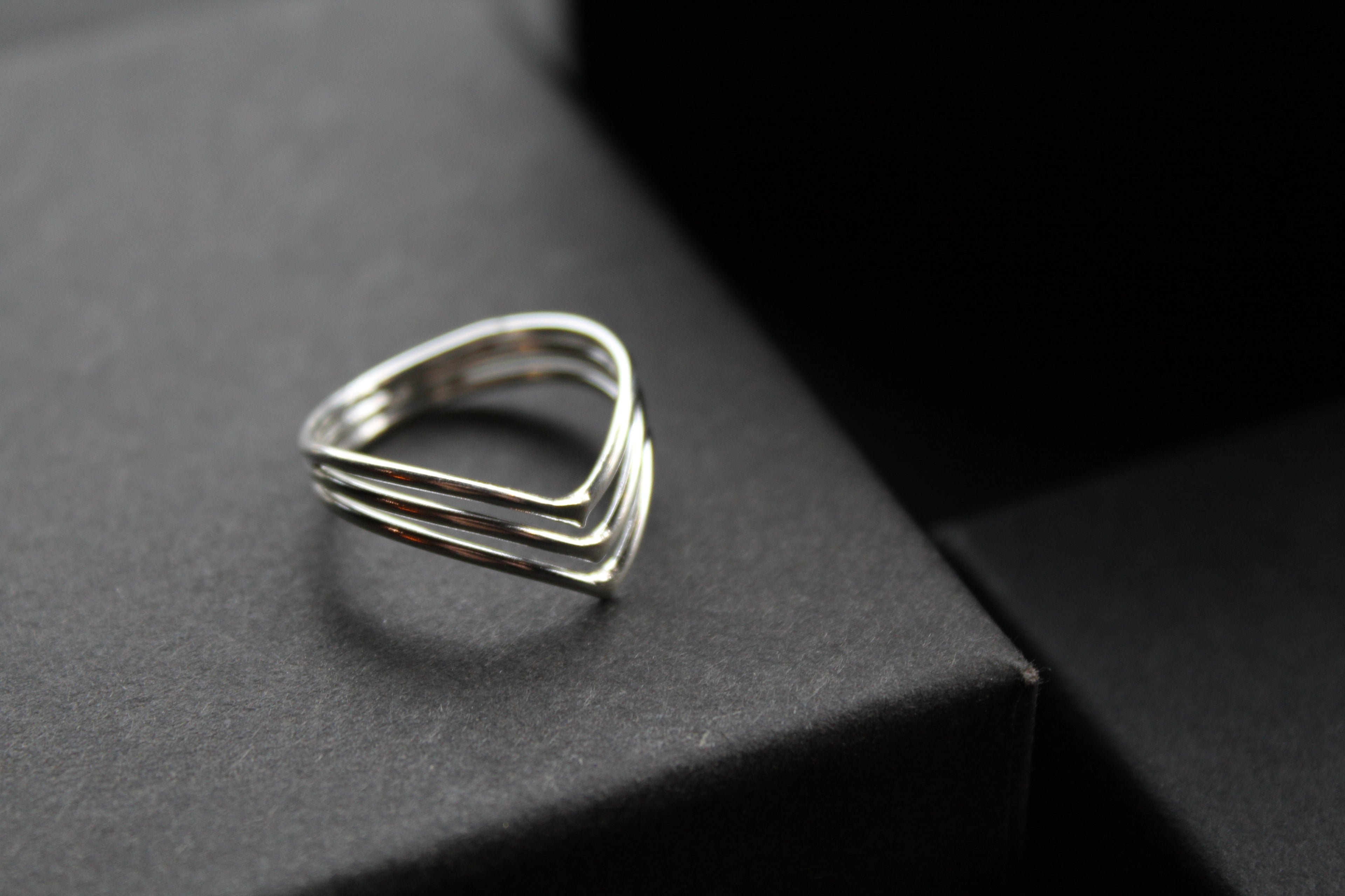 Beautiful Triple Chevron Ring