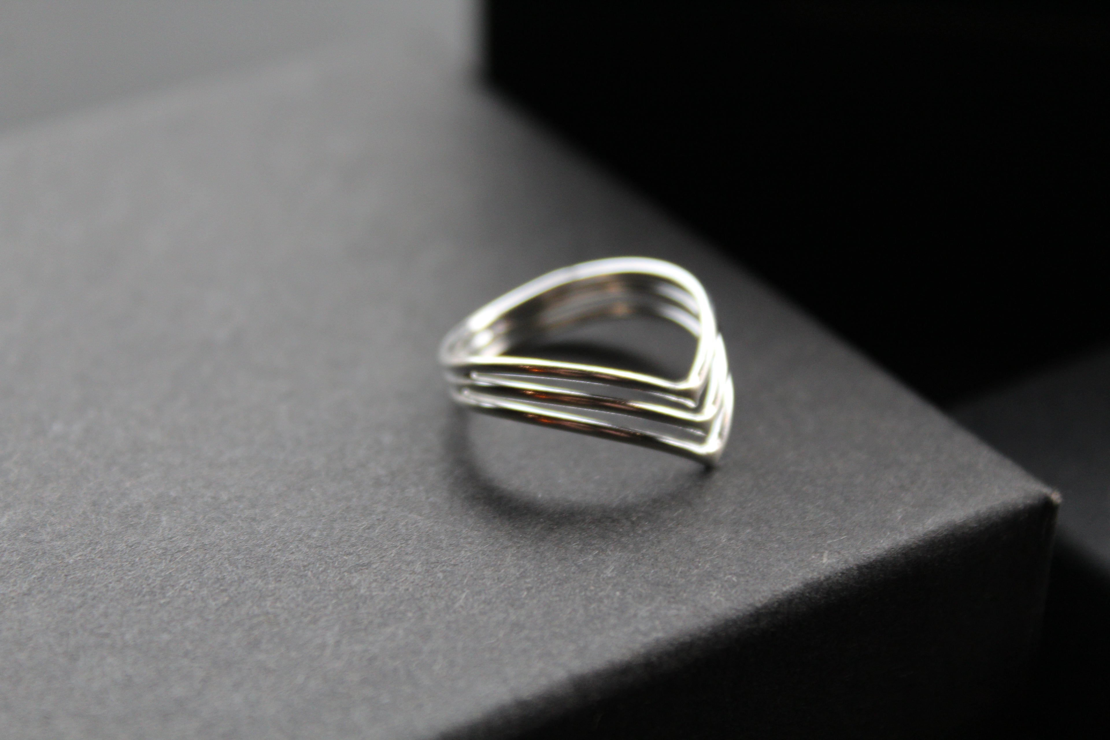 Beautiful Triple Chevron Ring