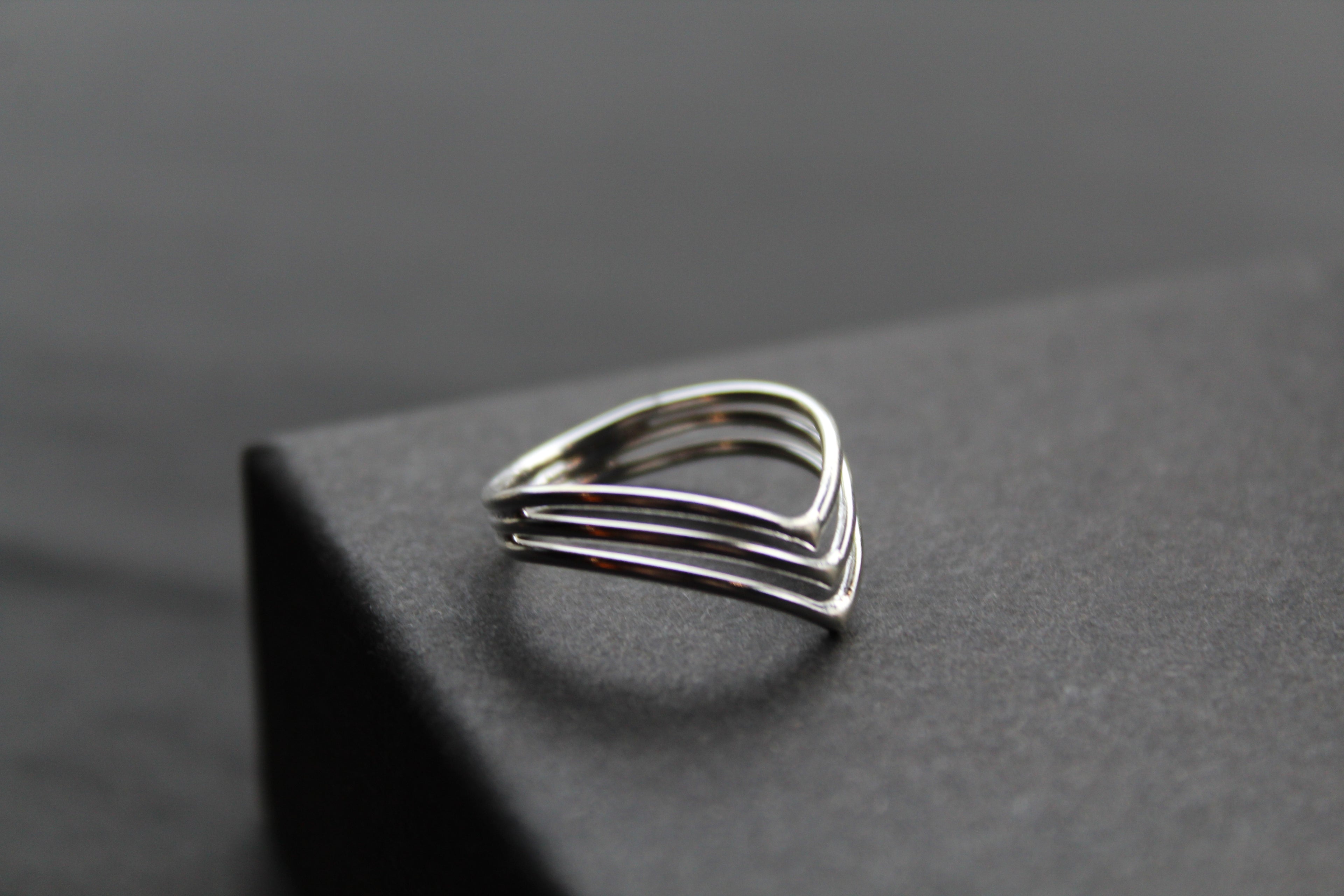 Beautiful Triple Chevron Ring