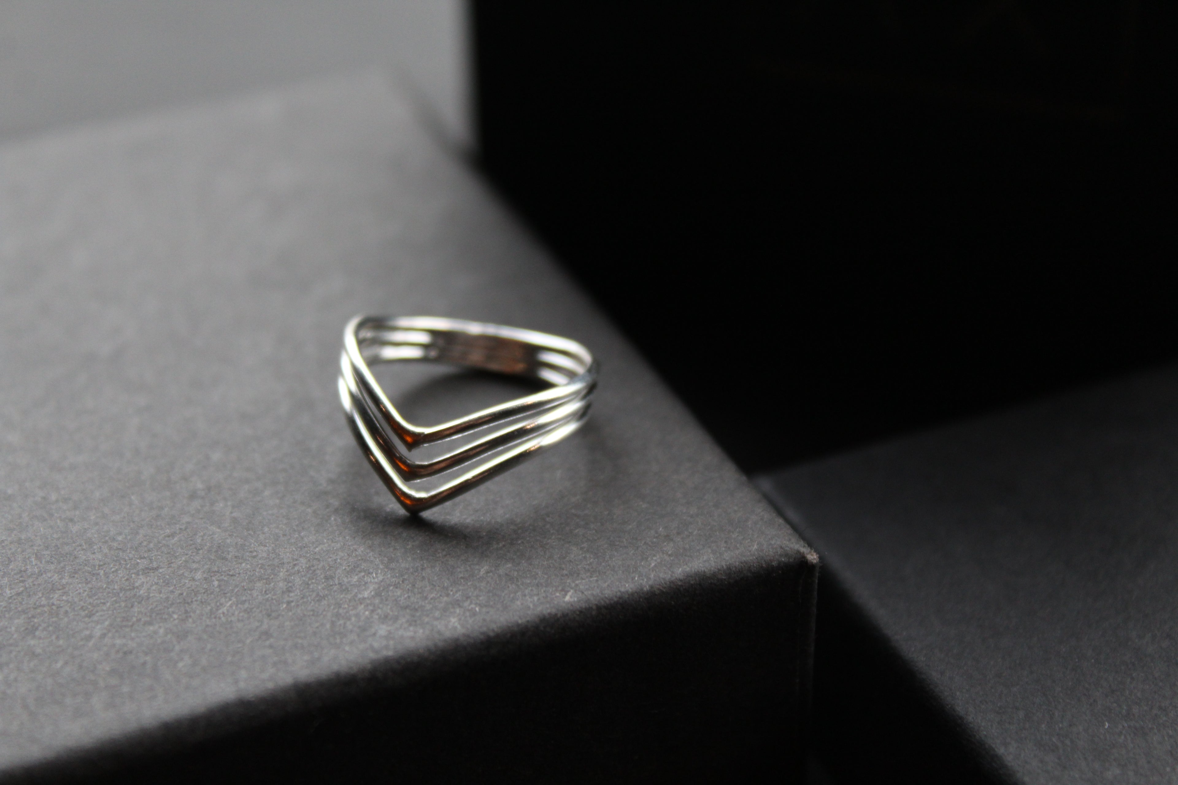 Beautiful Triple Chevron Ring
