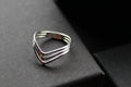 Beautiful Triple Chevron Ring