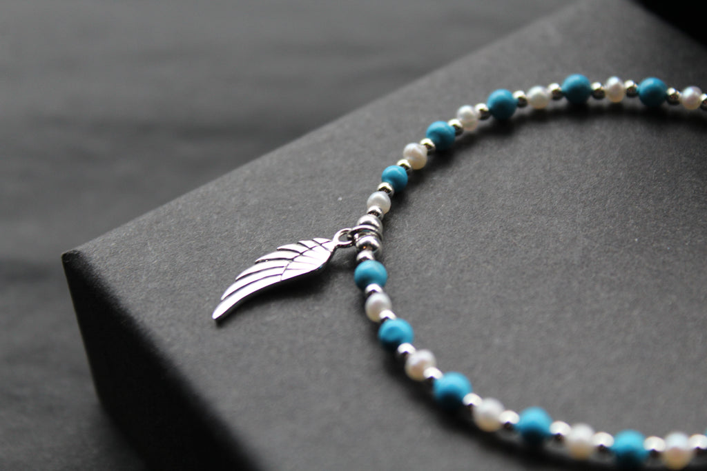Beautiful Turquoise Angel Wing Bracelet