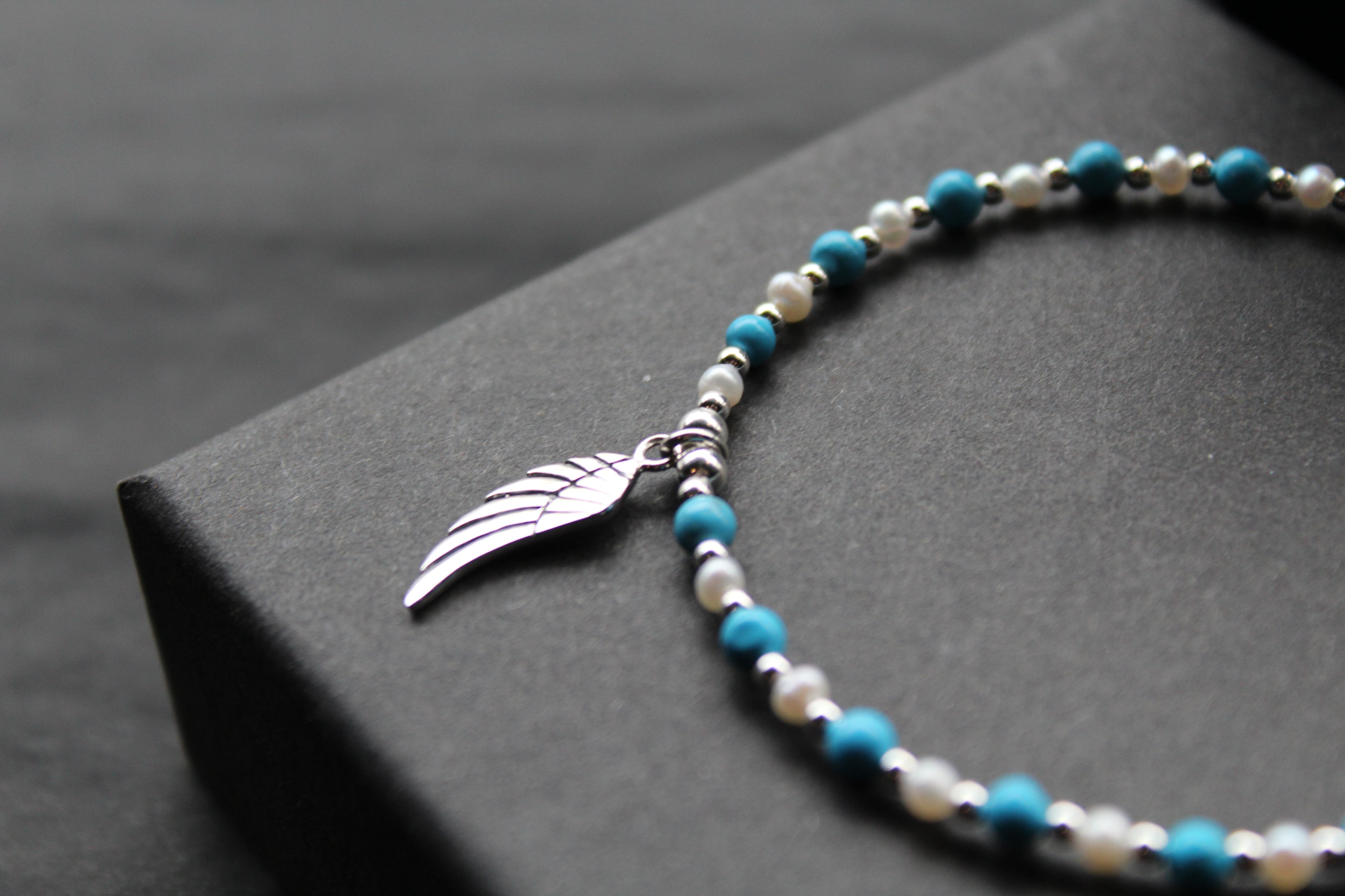 Beautiful Turquoise Angel Wing Bracelet