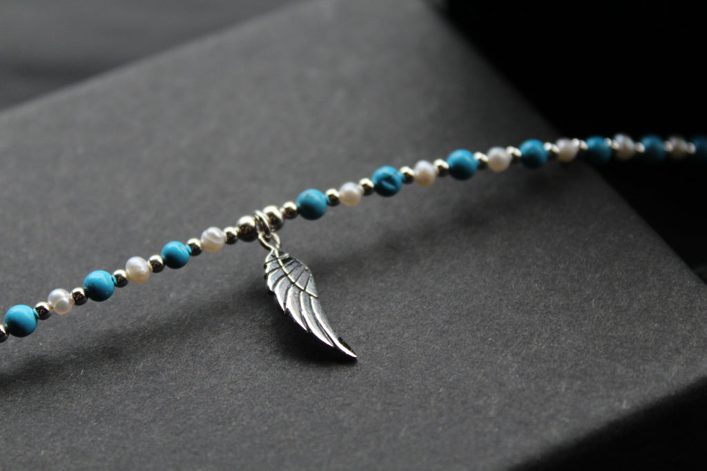 Beautiful Turquoise Angel Wing Bracelet