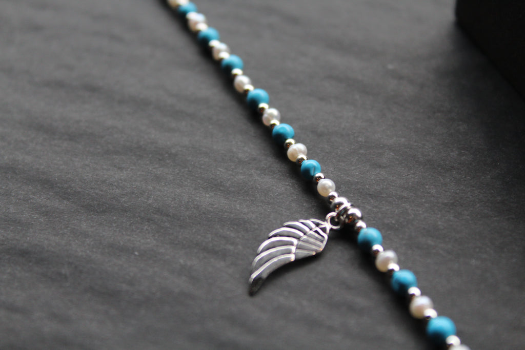 Beautiful Turquoise Angel Wing Bracelet