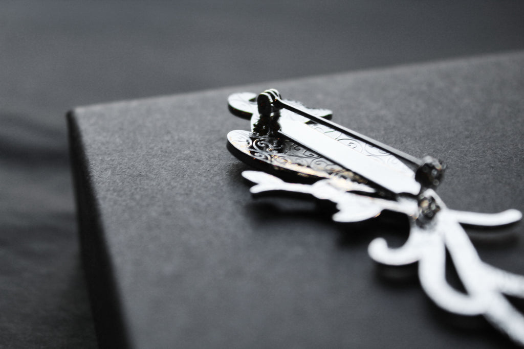 Bird of Paradise Enamel Brooch