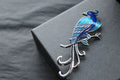 Bird of Paradise Enamel Brooch