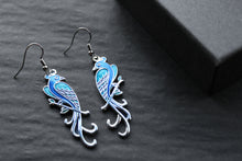 Load image into Gallery viewer, Bird of Paradise Enamel &amp; Silver Earrings
