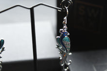 Load image into Gallery viewer, Bird of Paradise Enamel &amp; Silver Earrings
