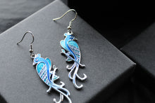 Load image into Gallery viewer, Bird of Paradise Enamel &amp; Silver Earrings
