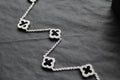 Black Enamel Vintage Flower Bracelet