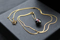 Black Pearl Drop Necklace