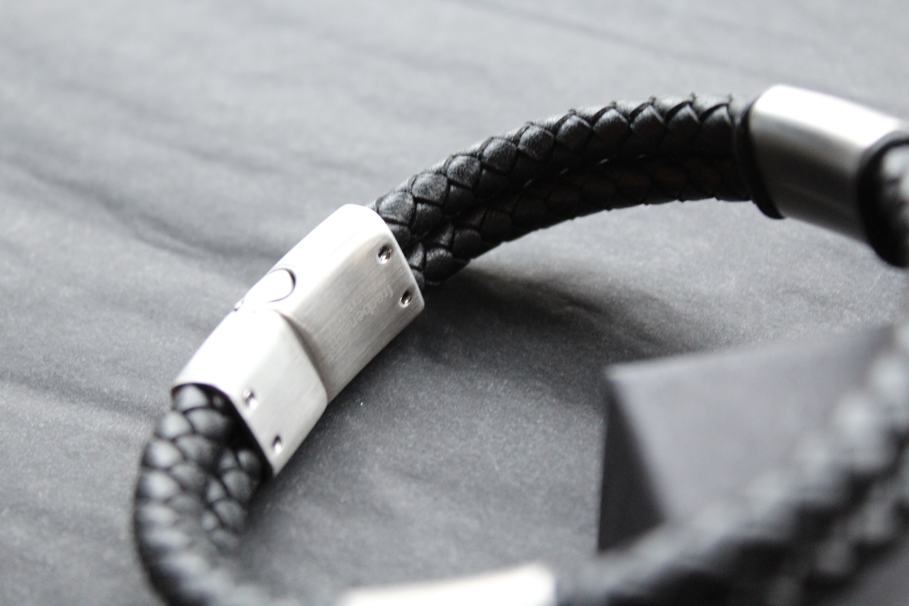 Black Stacked Braided Bracelet