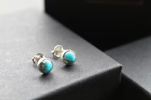 Load image into Gallery viewer, Blue Mohave Turquoise Round Studs
