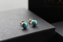 Load image into Gallery viewer, Blue Mohave Turquoise Round Studs
