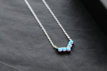 Load image into Gallery viewer, Blue Opalique Arc Necklace
