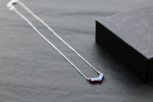 Load image into Gallery viewer, Blue Opalique Arc Necklace
