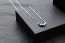 Load image into Gallery viewer, Blue Opalique Arc Necklace

