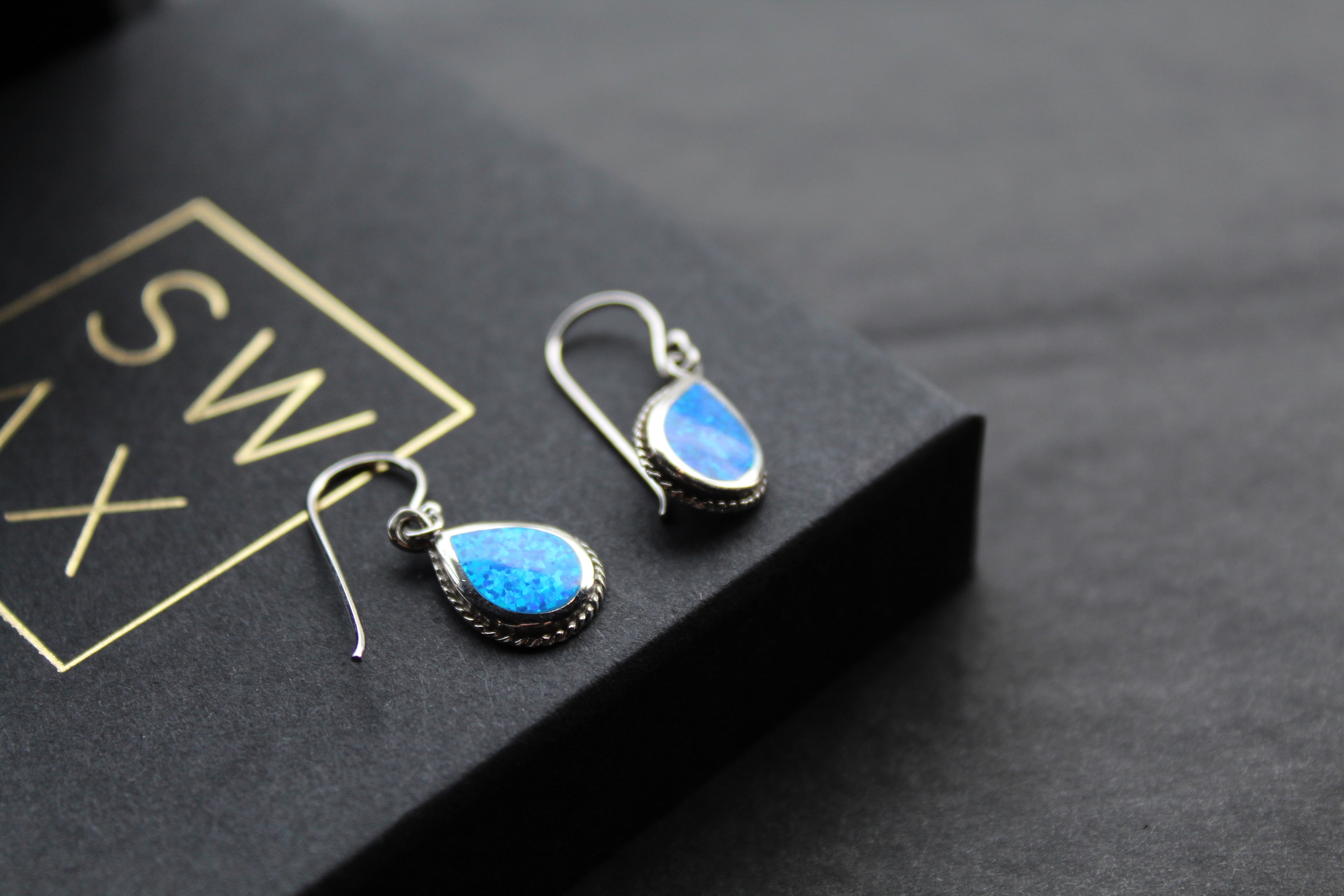 Blue Opalite Teardrop Earrings