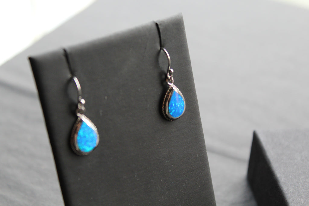 Blue Opalite Teardrop Earrings