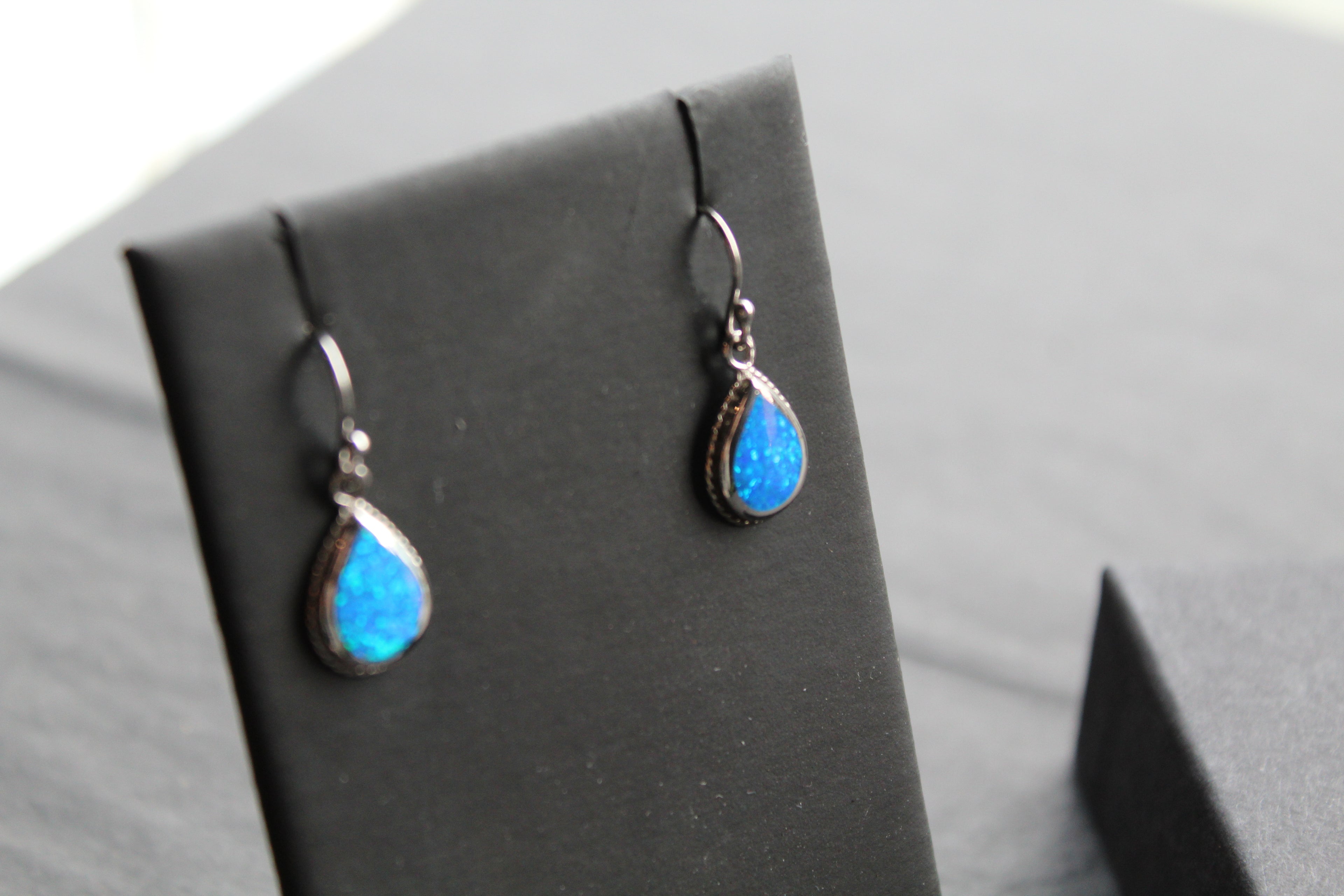 Blue Opalite Teardrop Earrings