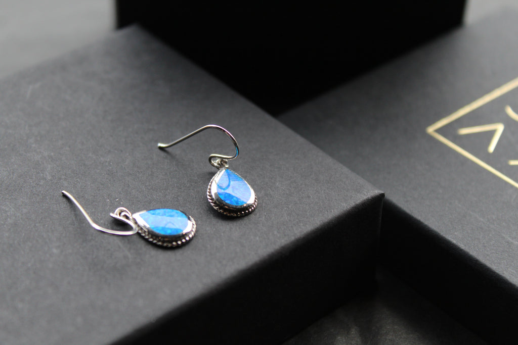 Blue Opalite Teardrop Earrings