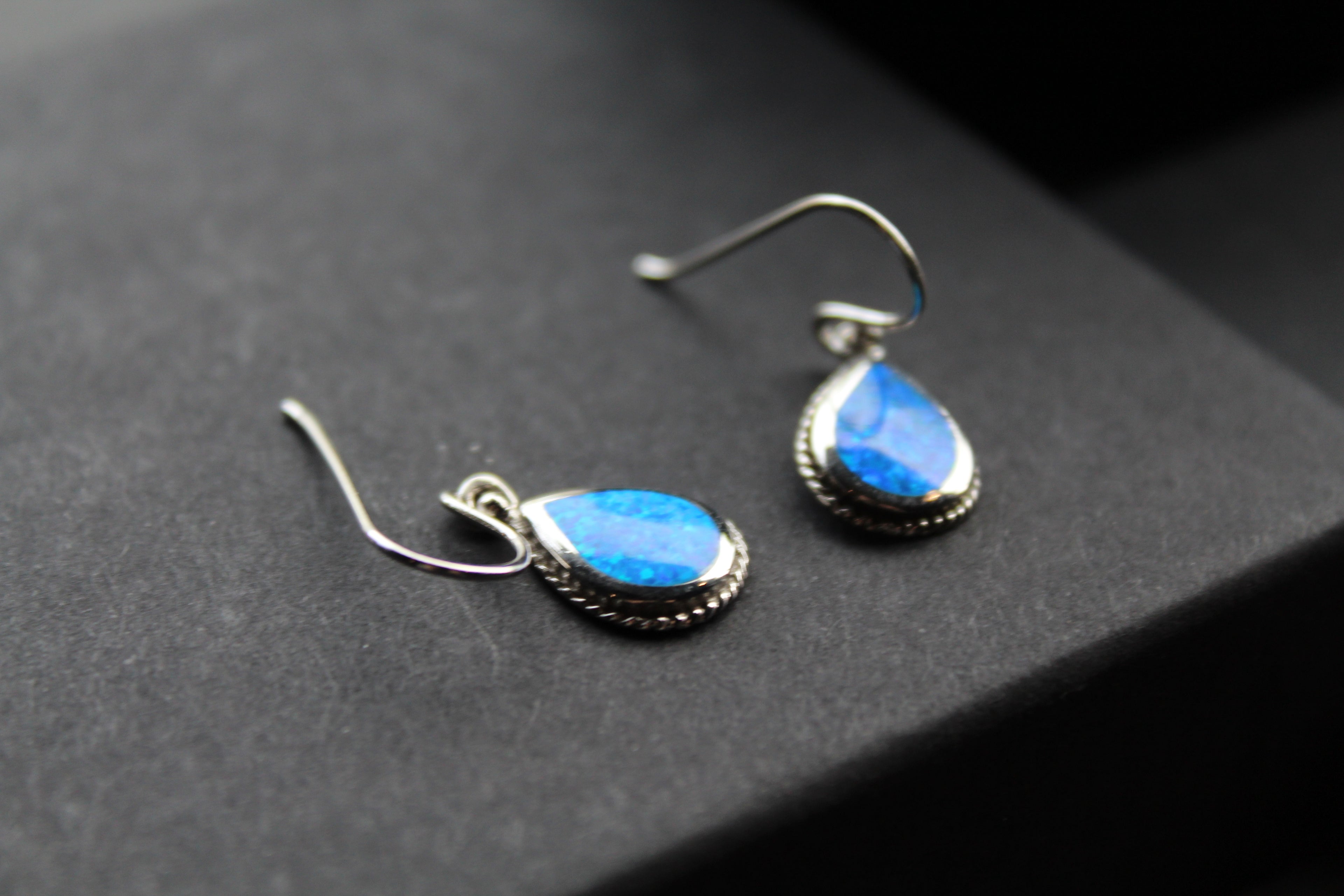 Blue Opalite Teardrop Earrings