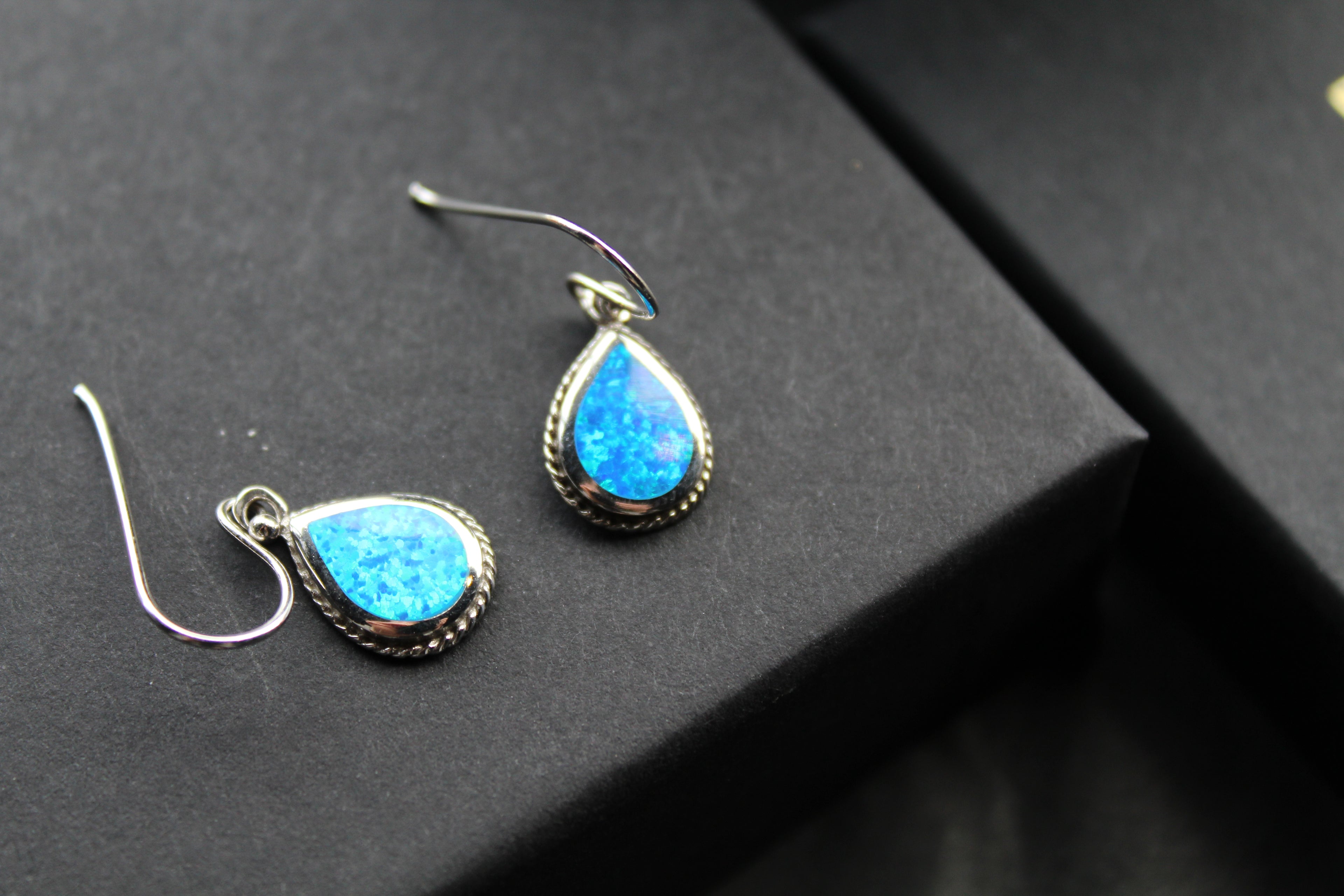 Blue Opalite Teardrop Earrings