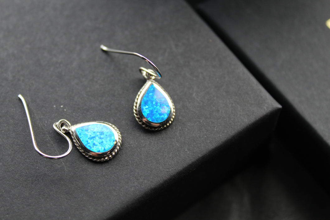 Blue Opalite Teardrop Earrings