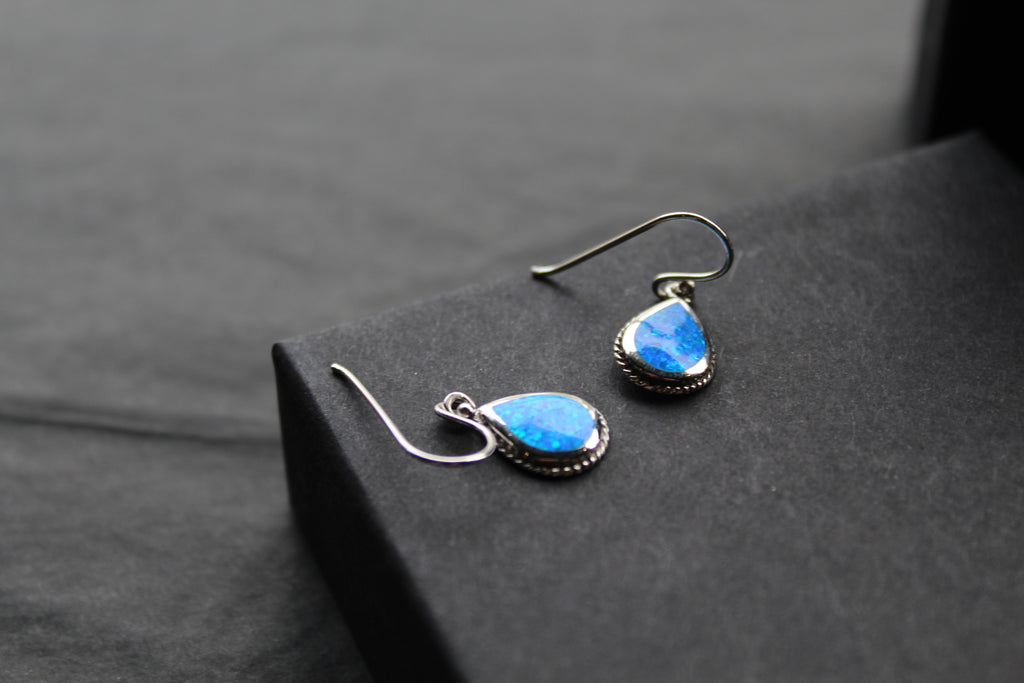 Blue Opalite Teardrop Earrings