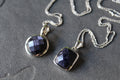 Blue Sandstone Pendant and Chain
